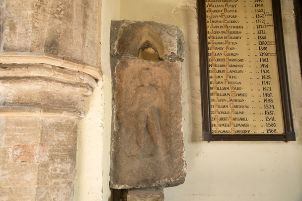 Mercury statue at St Andrew's Church, Aldborough