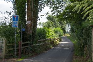 Rural lane with a modal filter