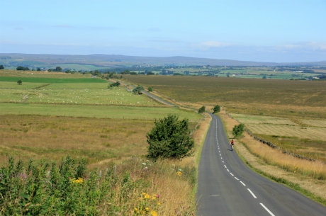 Cyclist on Broad Dubb Road, near Harrogate Cyclist on Broad Dubb Road, near Harrogate