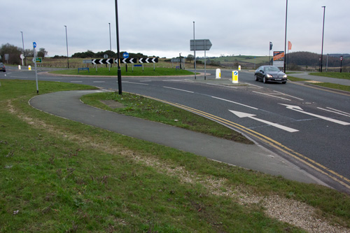 Daft cycle infra at Bellway Pannal
