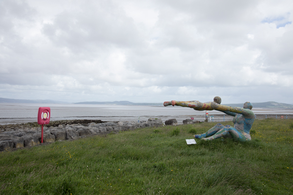 Statue overlooking Morecambe Bay