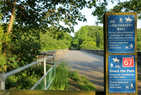 Nidderdale Greenway on the Nidd Viaduct