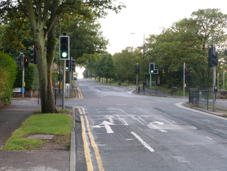 Otley Road junction with Harlow Moor Road Otley Road junction with Harlow Moor Road