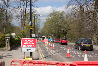 Road closure, Harrogate