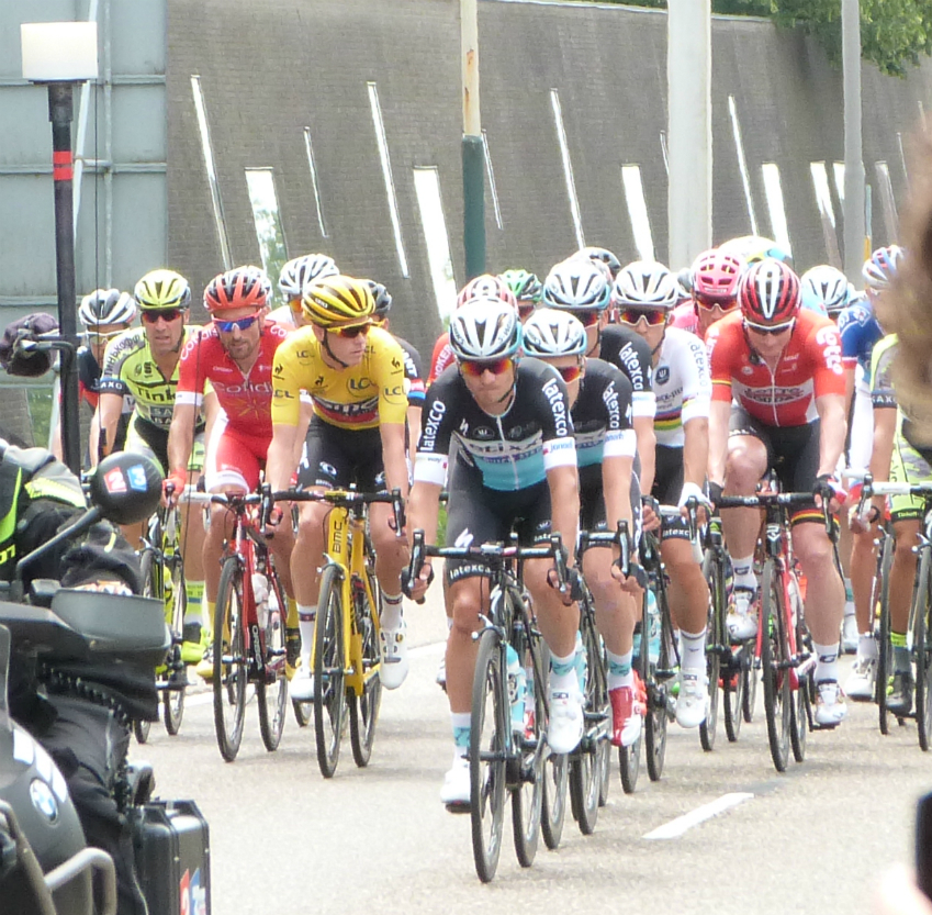 Rohan Dennis in the yellow jersey Rohan Dennis in the yellow jersey