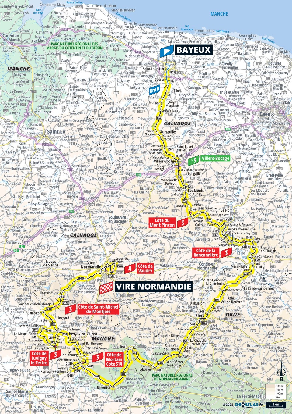 Map of Stage 6 TDF 2025
