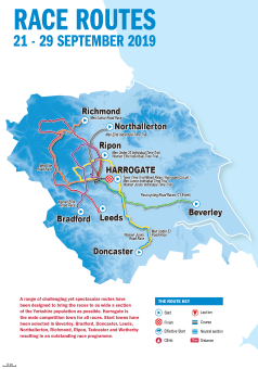UCI 2019 Yorkshire Worlds map of all routes