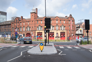 Dutch-style roundabout at West Bar, Sheffield