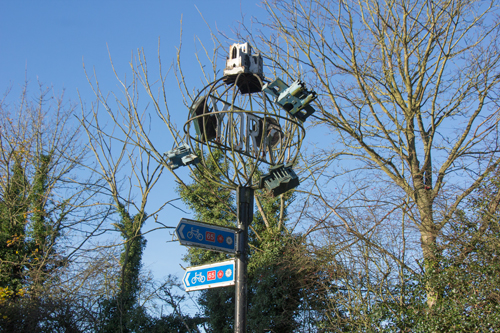 Decorative York sign between Rawcliffe and Skelton